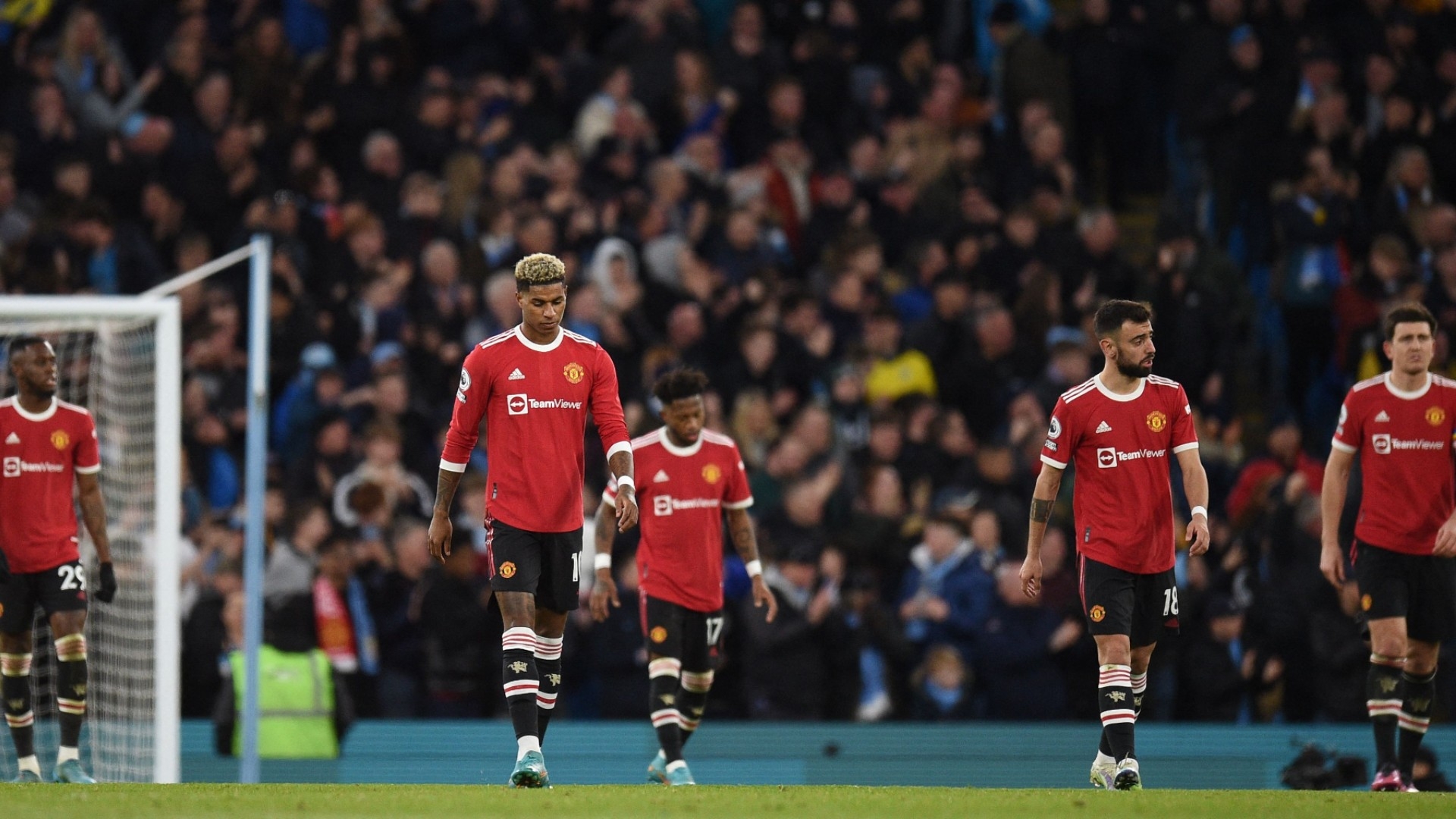 What has happened to Maguire? Man Utd&amp;#39;s disastrous defence laid bare in  derby defeat | Goal.com