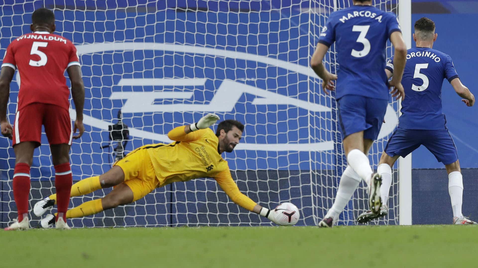 Alisson Liverpool Chelsea Jorginho 2020-21