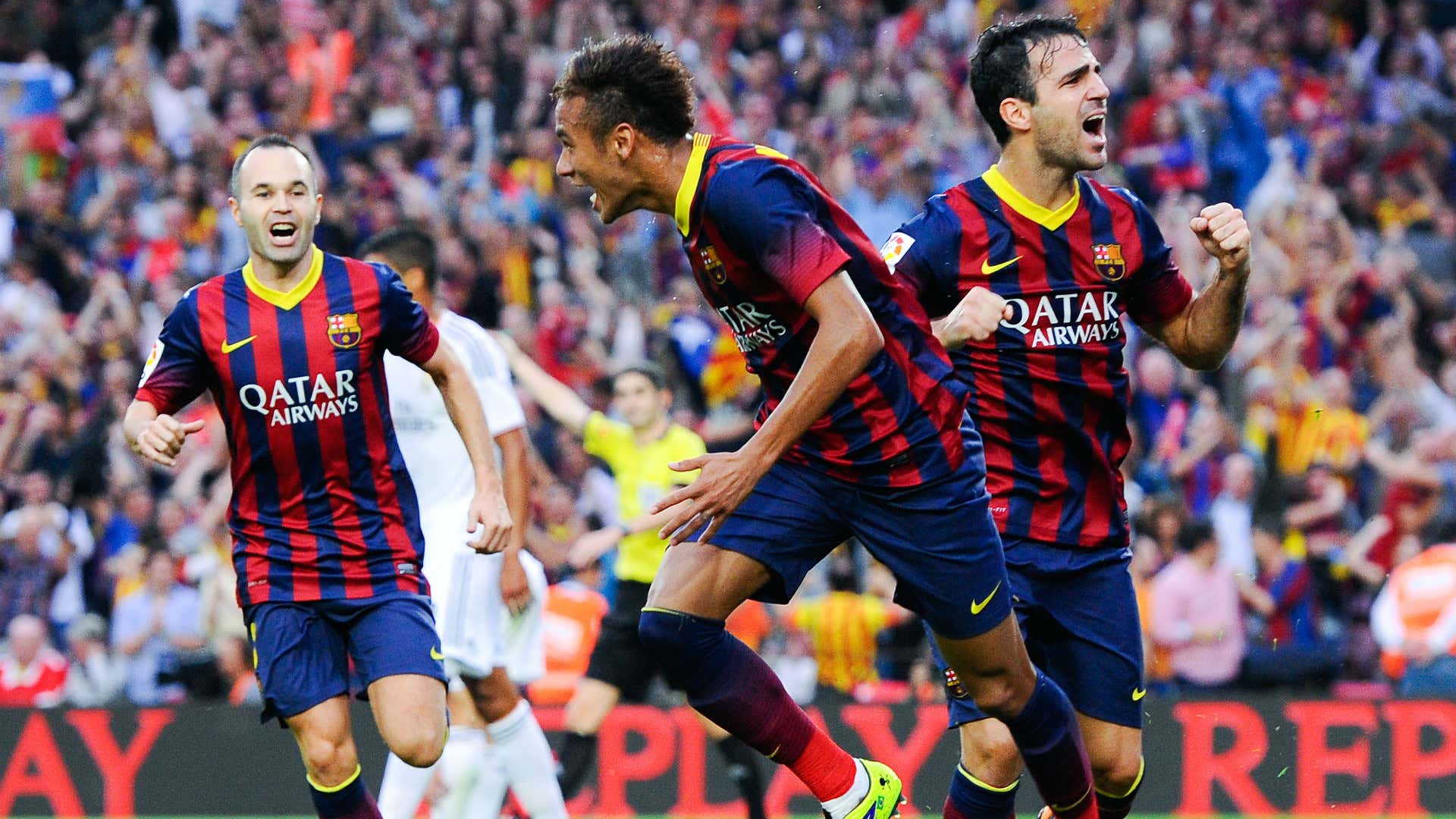 Neymar Andres Iniesta Cesc Fabregas Barcelona Real Madrid La Liga 10262013