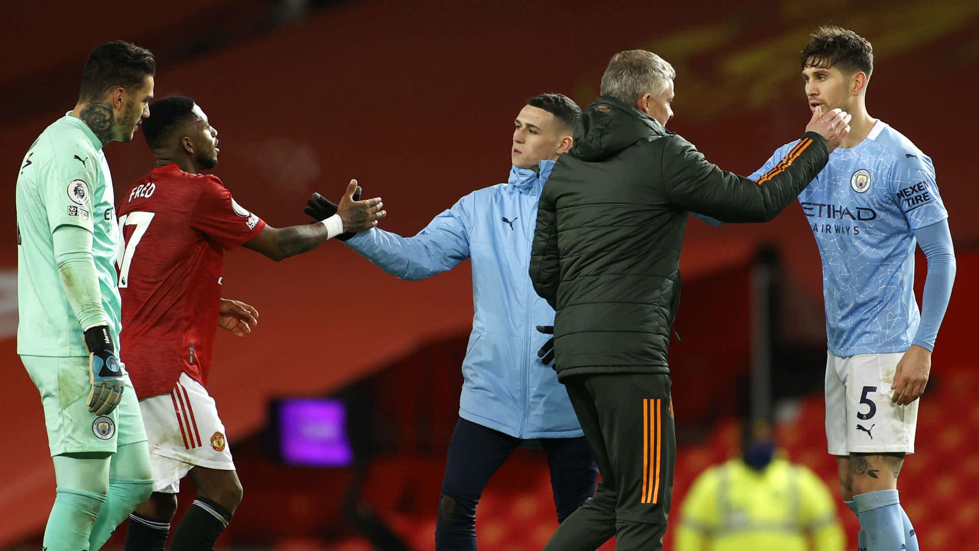 Manchester United City Ole Gunnar Solskjaer John Stones 2020-21