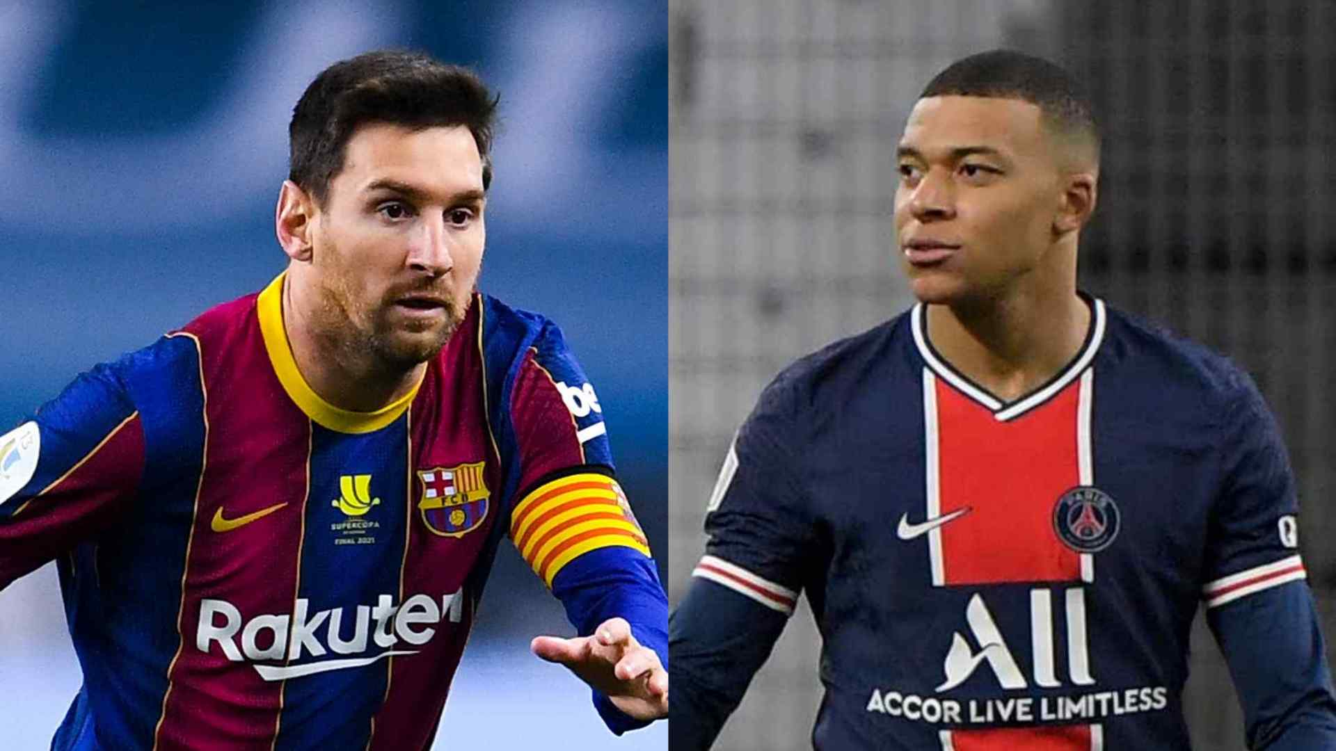 Messi Barcelona Mbappe PSG 2020-21
