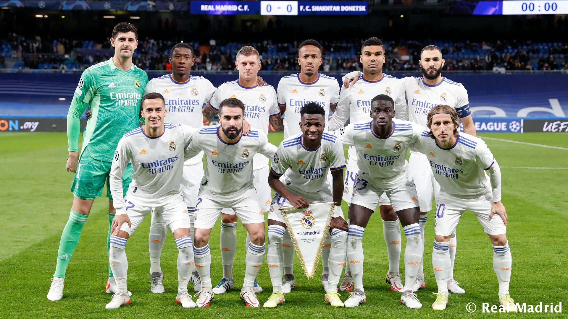 Real Madrid Shakhtar Donetsk Alineación Once Champions League Santiago Bernabéu