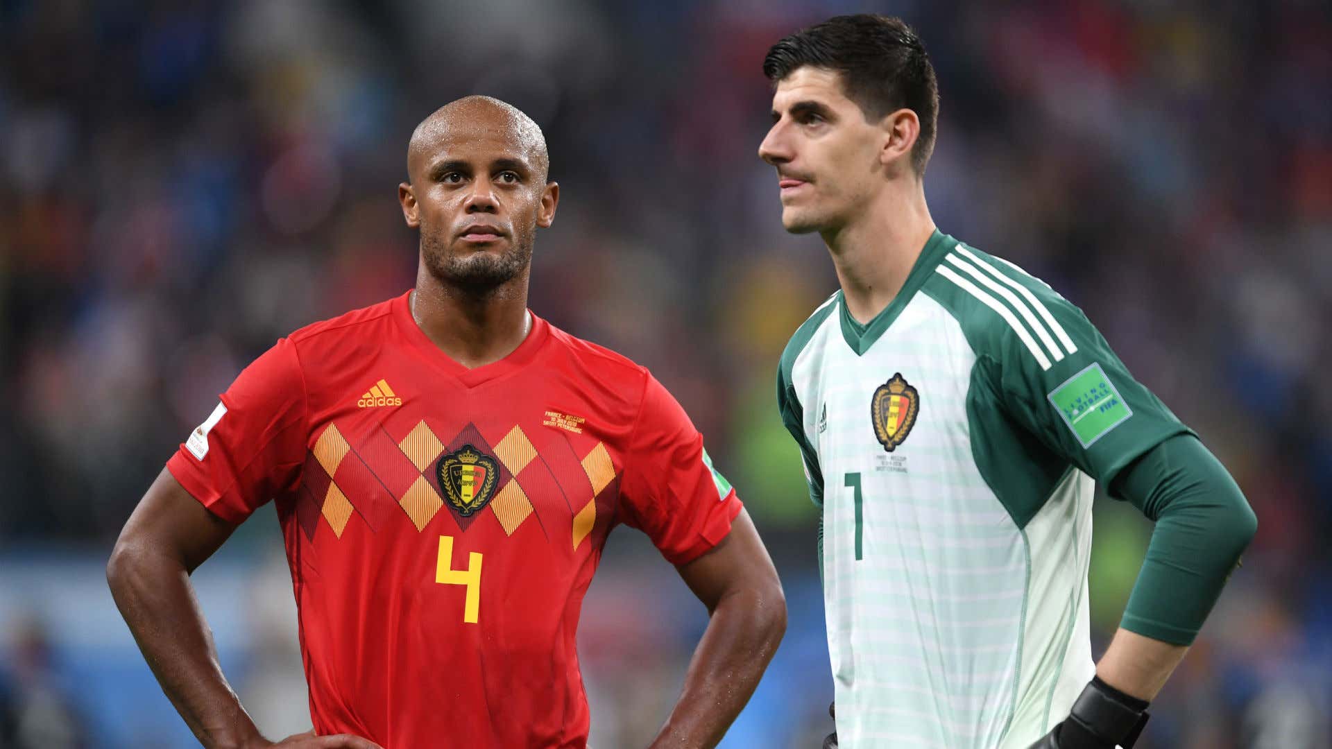 Vincent Kompany Thibaut Courtois Belgium World Cup 2018