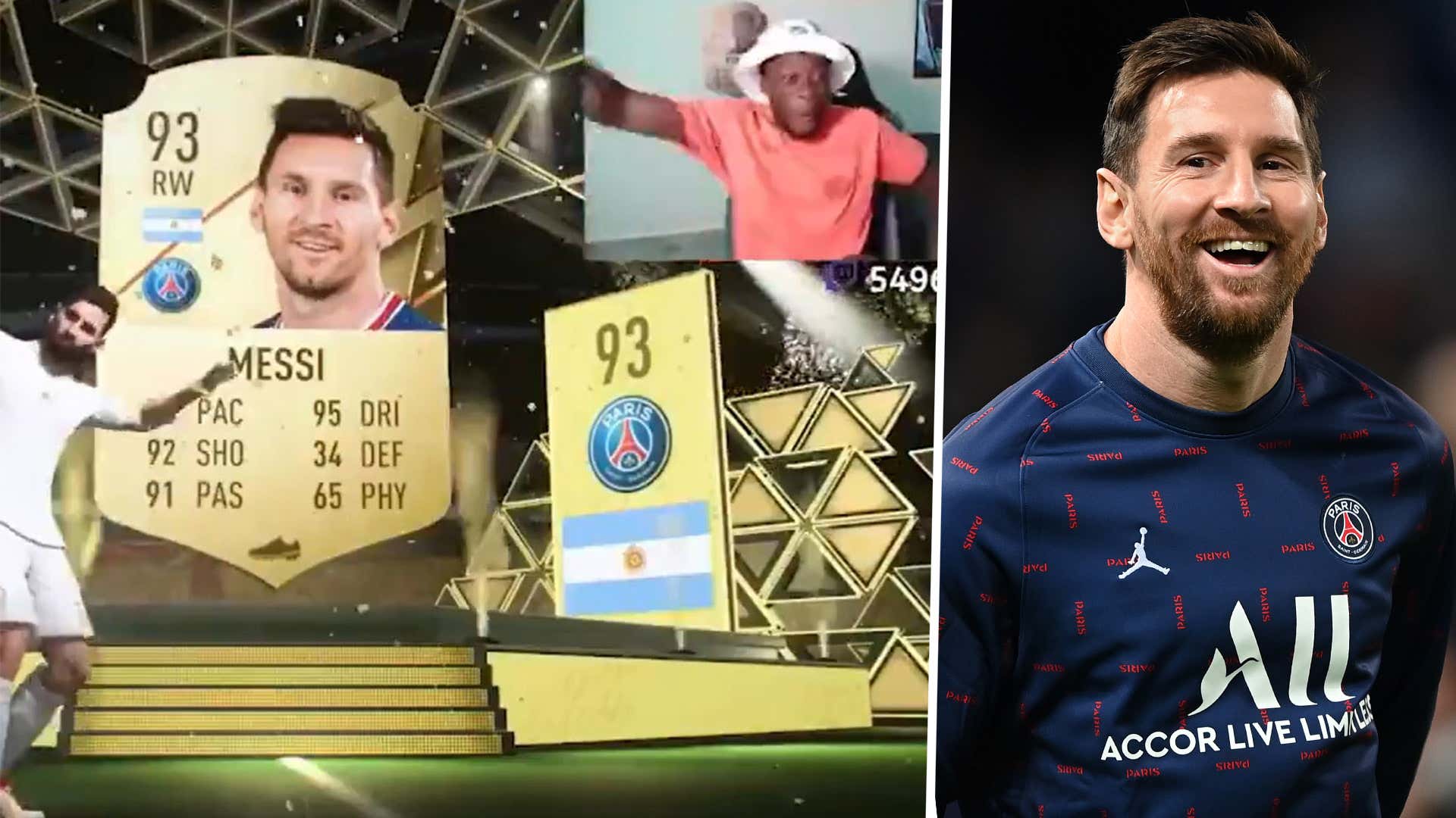 Watch Alphonso Davies Go Wild As He Packs Messi In Fifa 22 Ultimate Team Goal Com