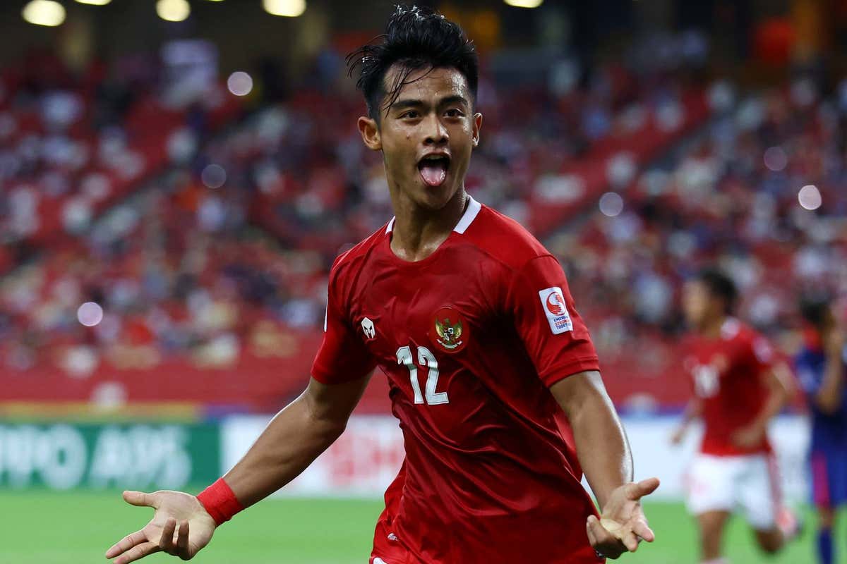 Selebrasi Pratama Arhan Indonesia vs Singapura AFF Suzuki Cup 2020