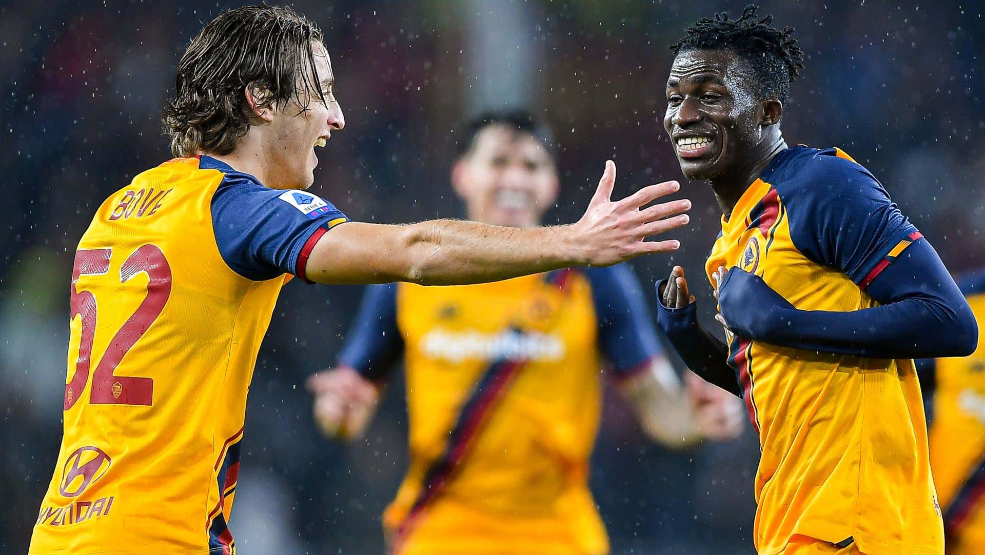 Felix Afena-Gyan Celebrating Roma 2021
