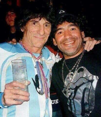 WB Ron Wood Diego Maradona 2006