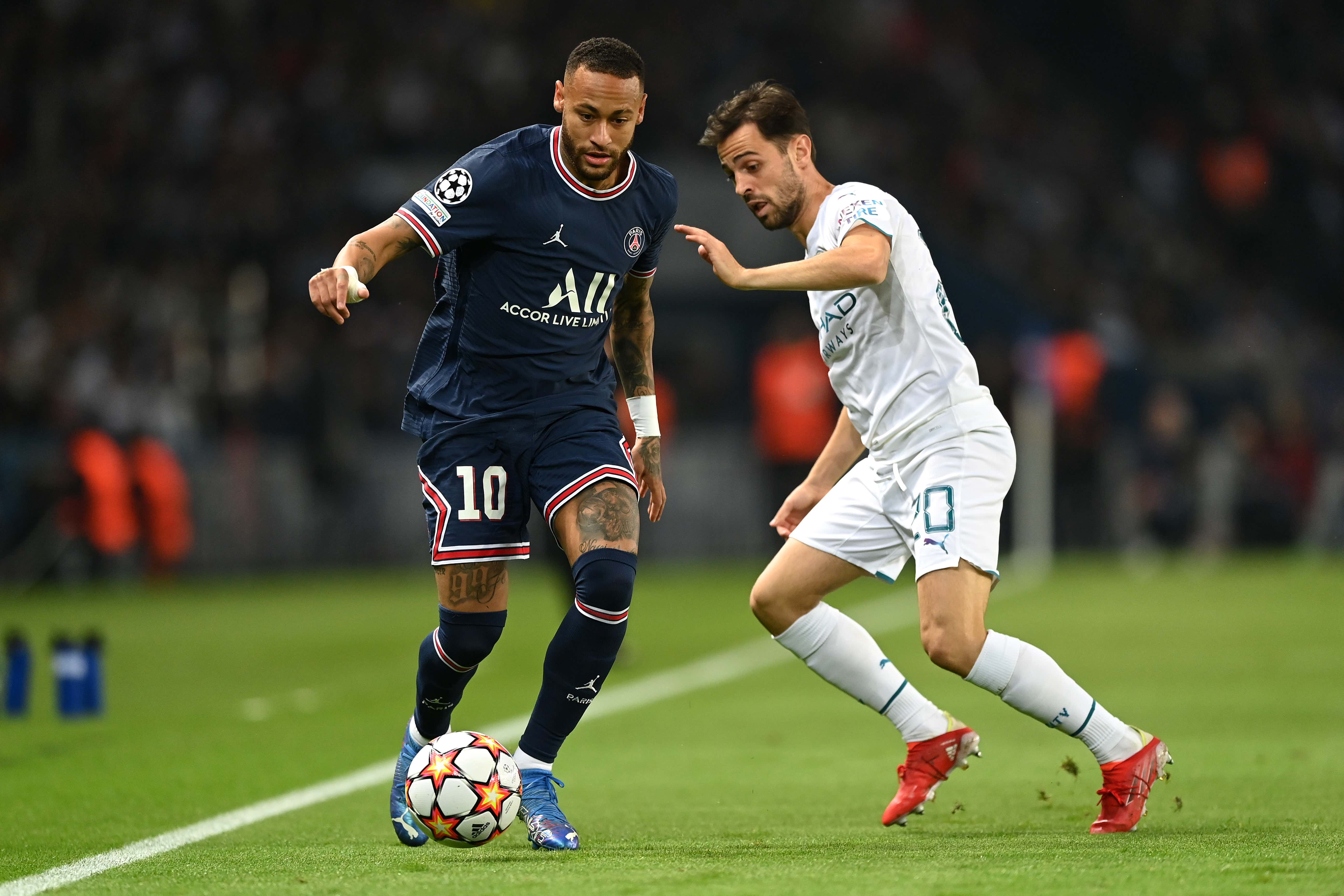 Neymar Bernardo Silva Man City PSG UCL