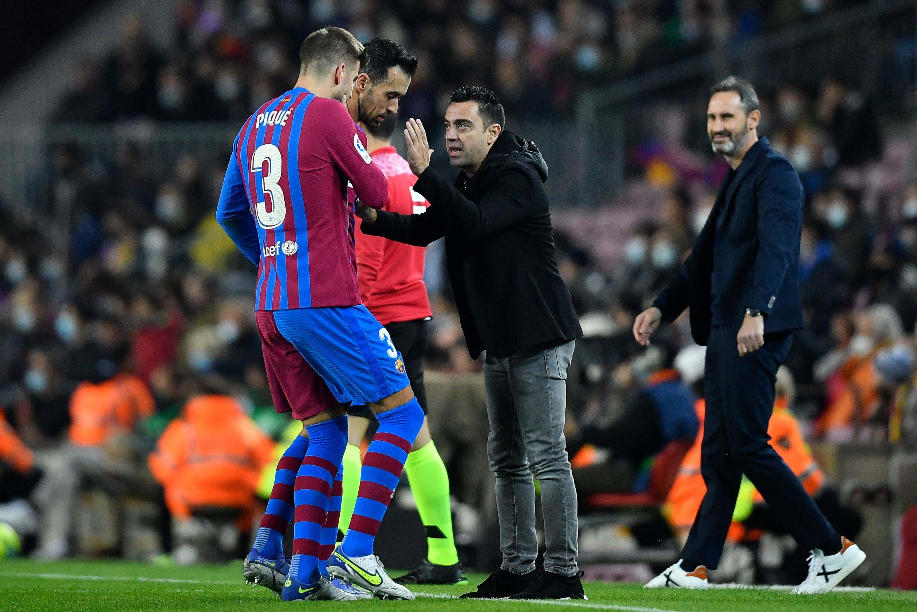 Xavi Hernandez Gerard Pique Sergio Busquets Barcelona