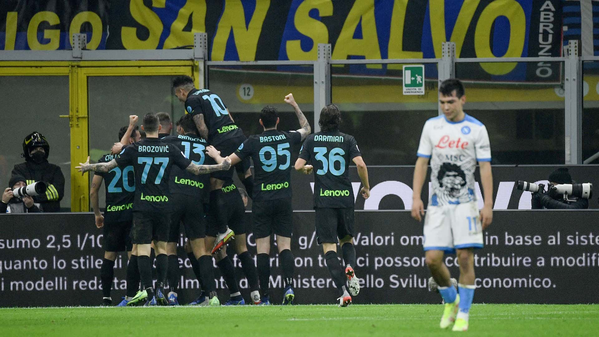 Inter Napoli celebration Serie A