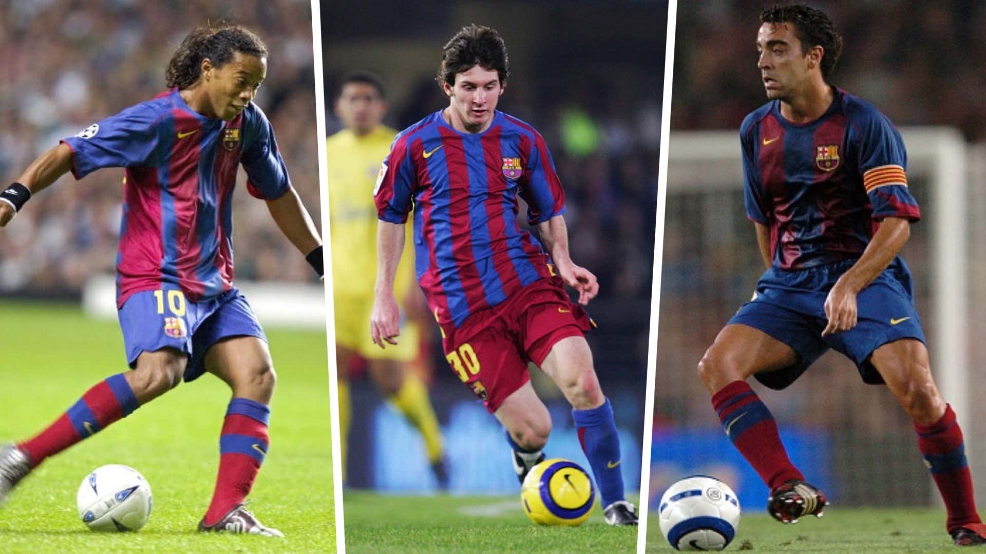 Ronaldinho, Lionel Messi, Xavi Hernandez