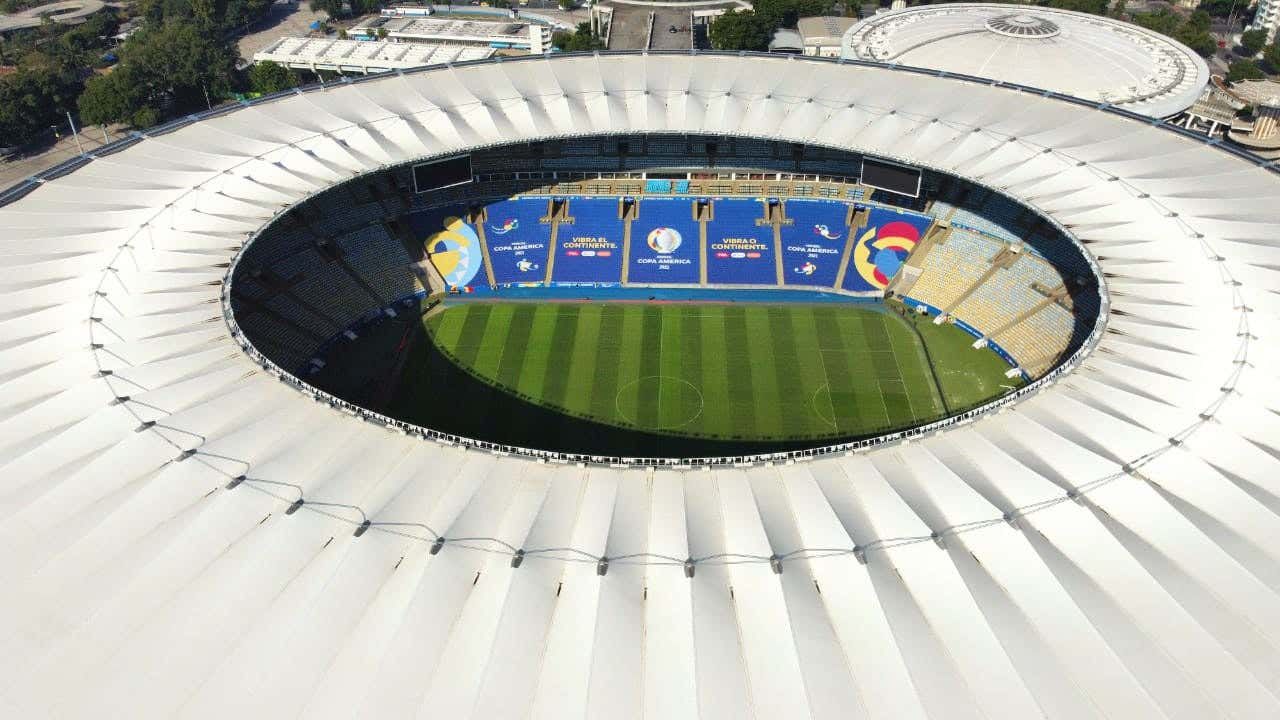 Maracanã antes da final da Copa América de 2021 entre Brasil e Argentina