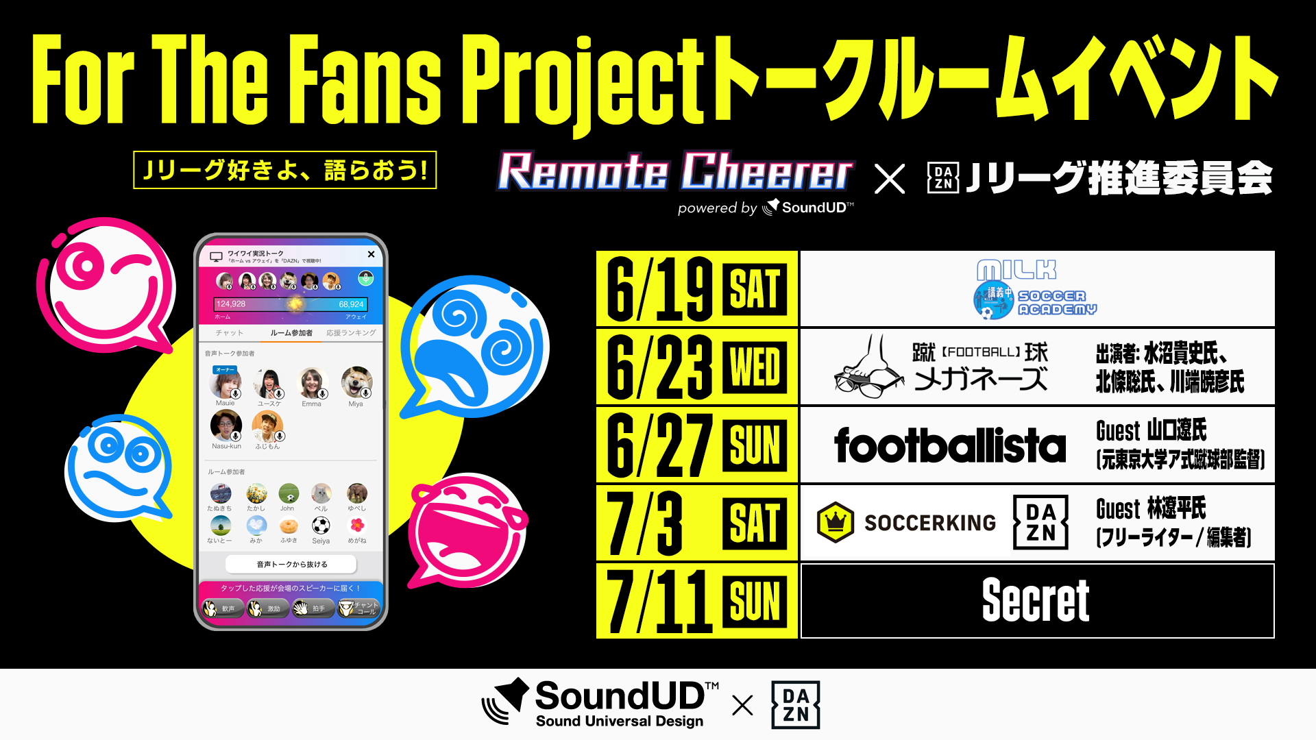 Daznがリモート応援アプリでjリーグのトークルームイベントを開催 Goal Com