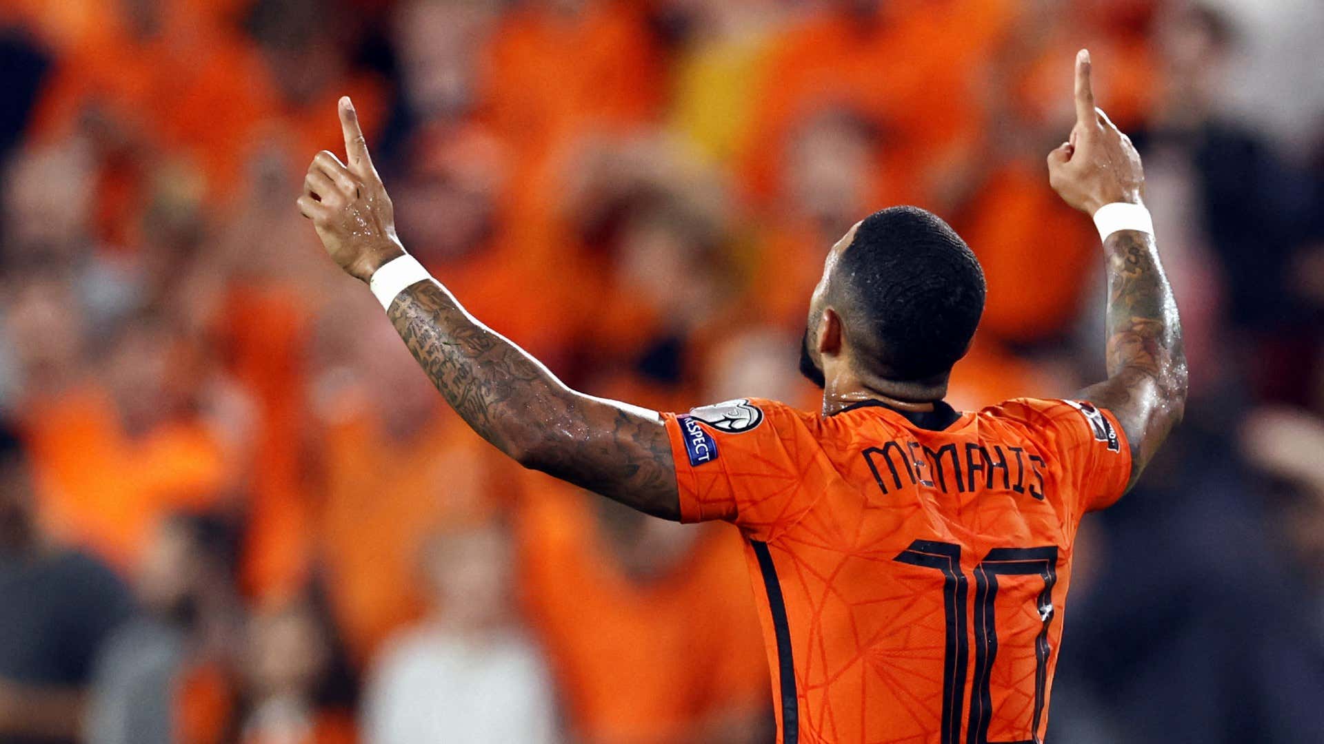 Memphis Depay Netherlands vs Montenegro 2022 World Cup qualifier