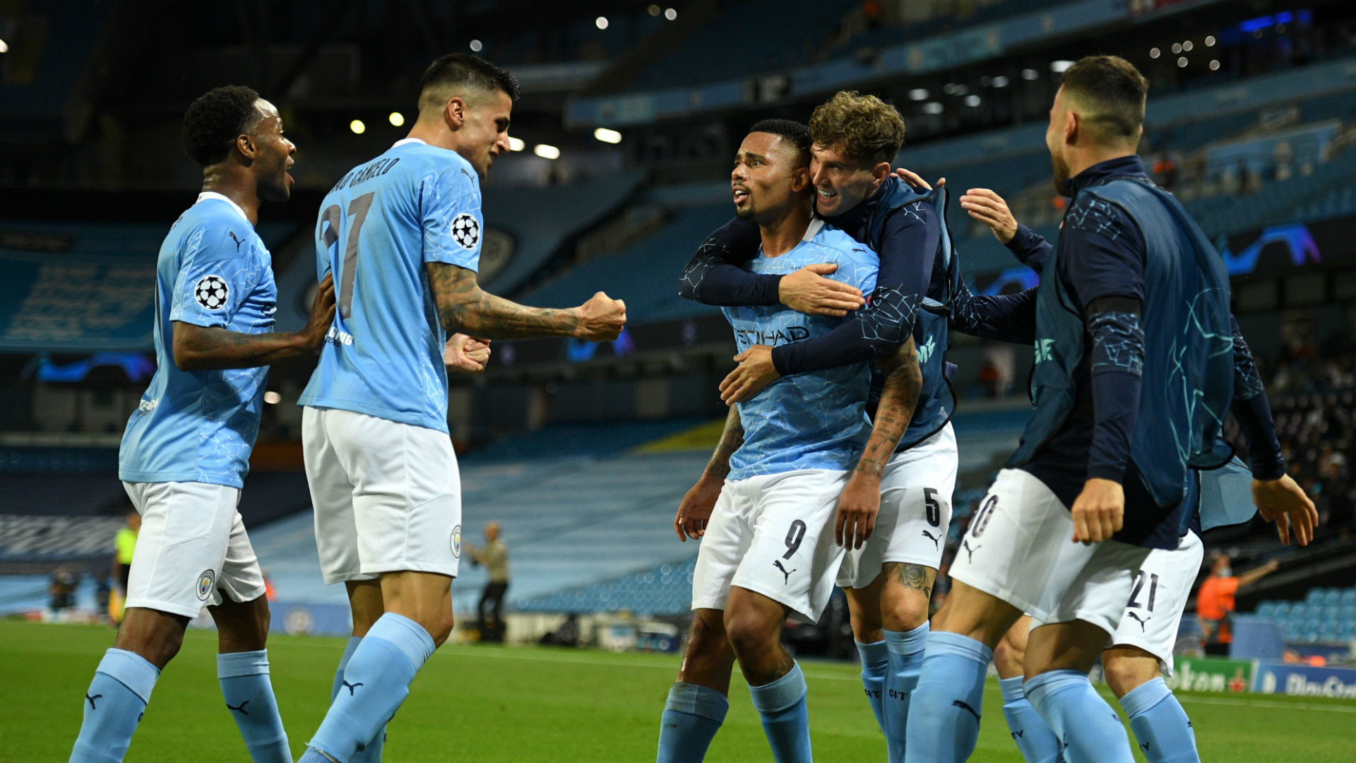 Man City 2 1 Real Madrid 4 2 On Aggregate Raheem Sterling Gabriel Jesus Seal Quarter Final Spot Goal Com