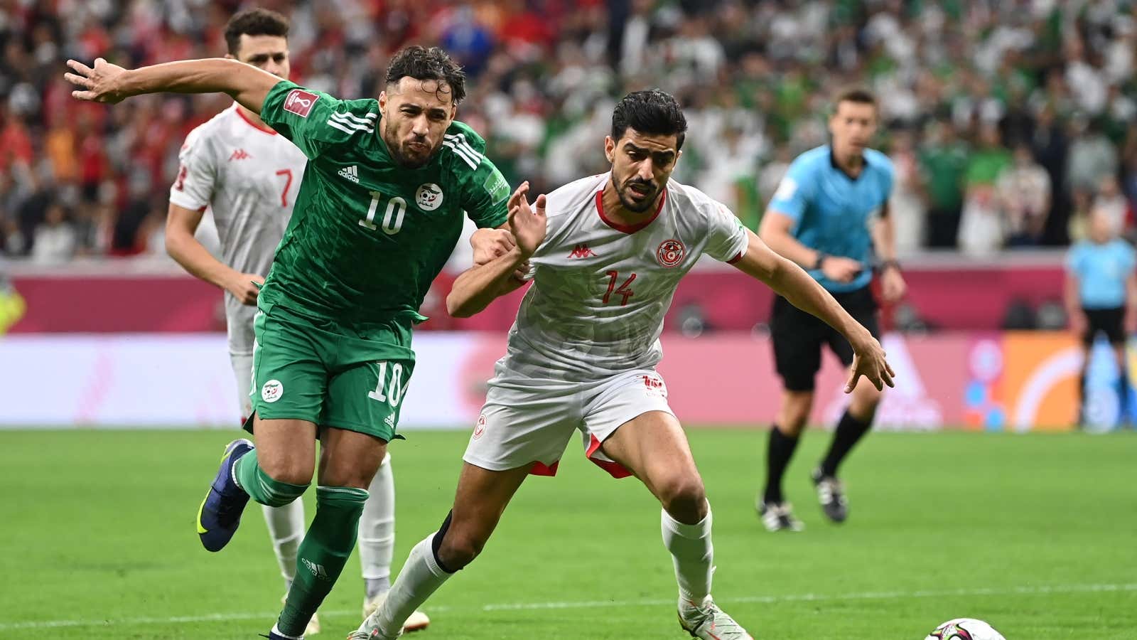 algeria - tunisia - arab cup 2021 - youcef belaili