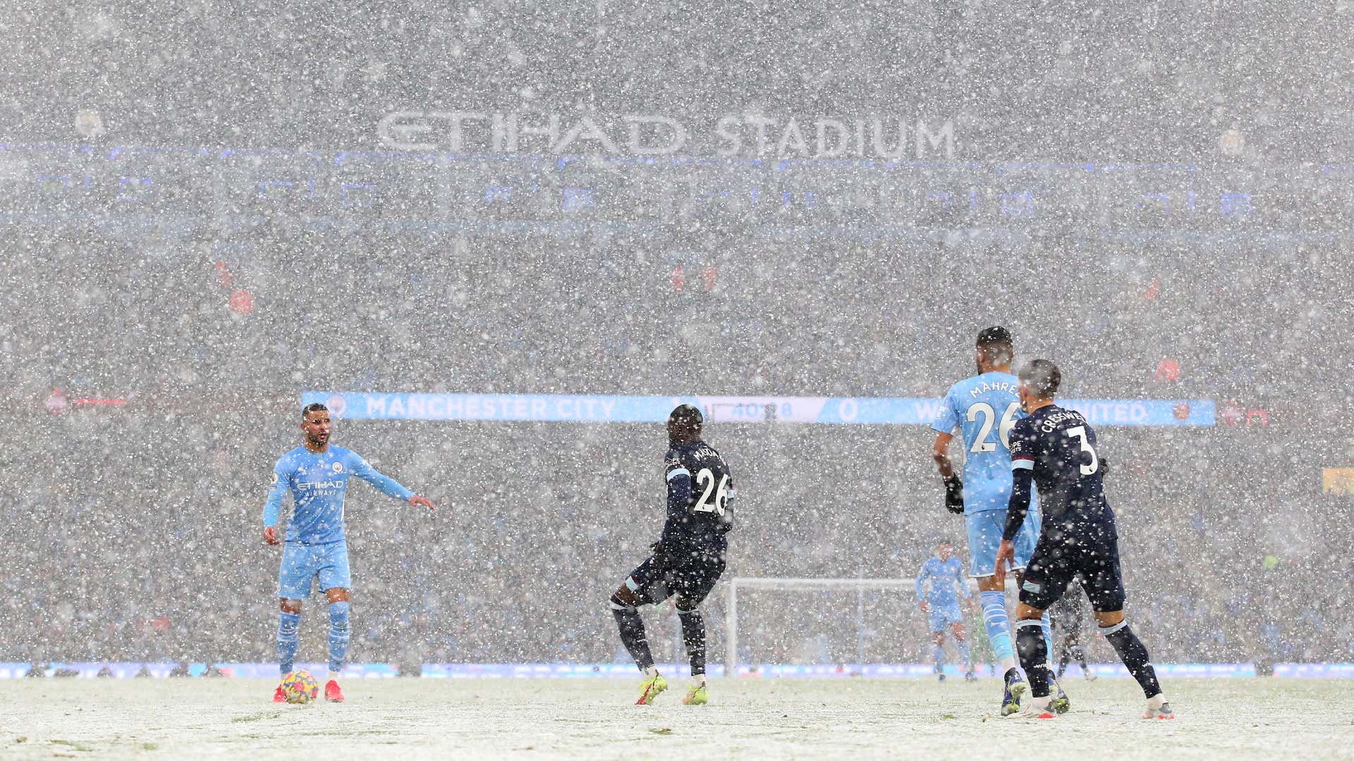 Manchester City West Ham neige