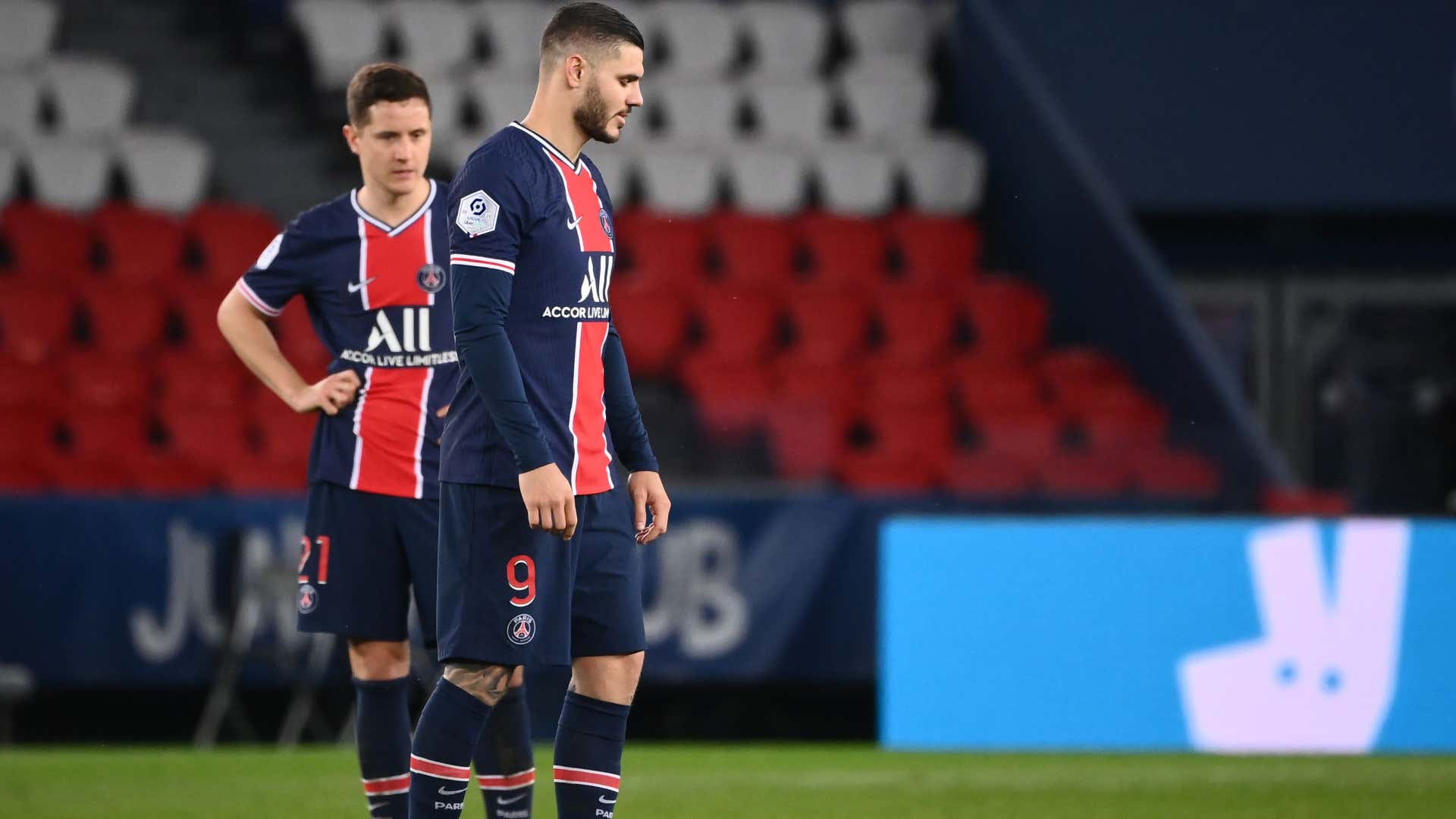 Mauro Icardi Ander Herrera PSG Monaco Ligue 1 21022021