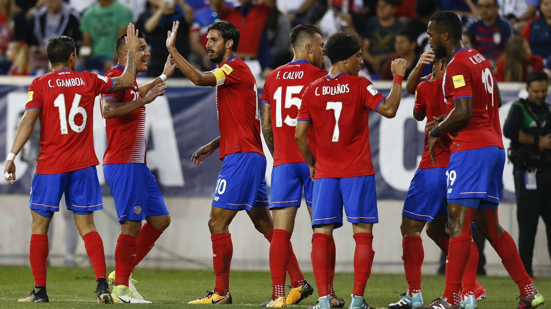 Costa Rica celebrating USA