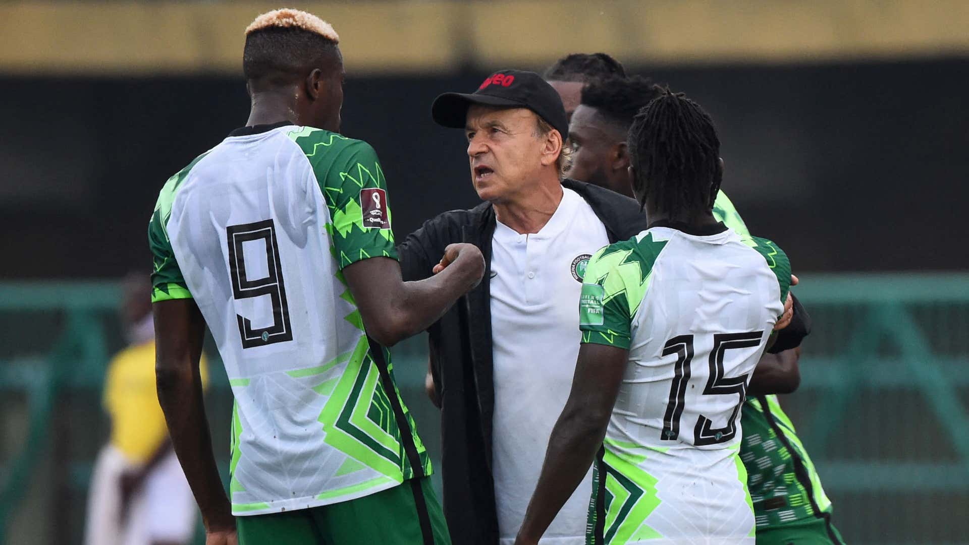 Gernot Rohr & Victor Osimhen of Nigeria