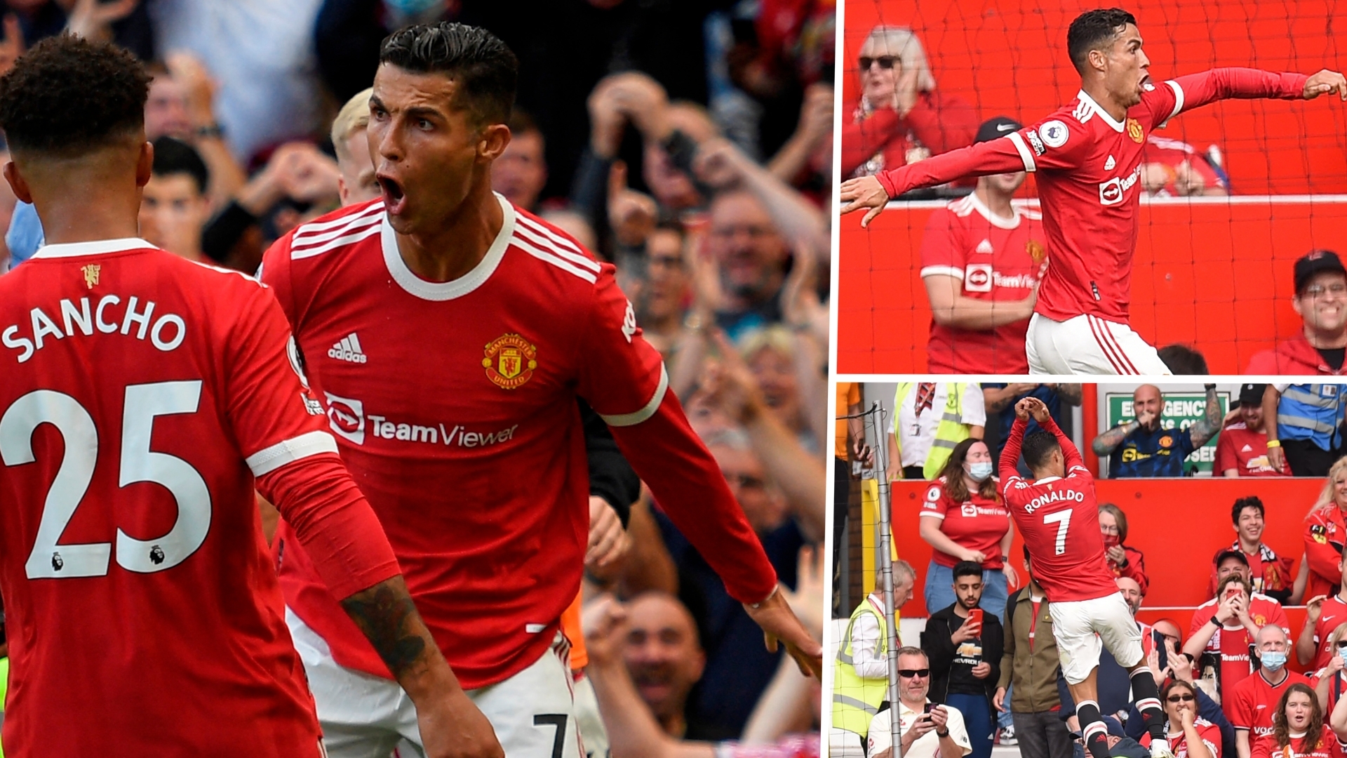 Cristiano Ronaldo Manchester United celebration 2021-22