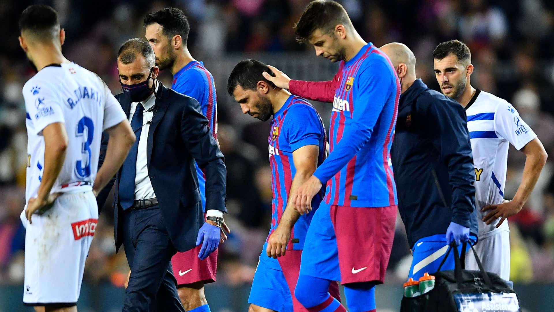 Aguero taken to hospital with chest complaint