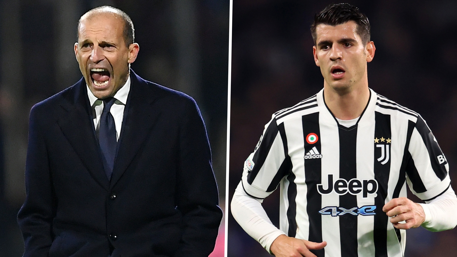 Shut up!' - Juventus boss Allegri and Morata in heated touchline row | Goal.com