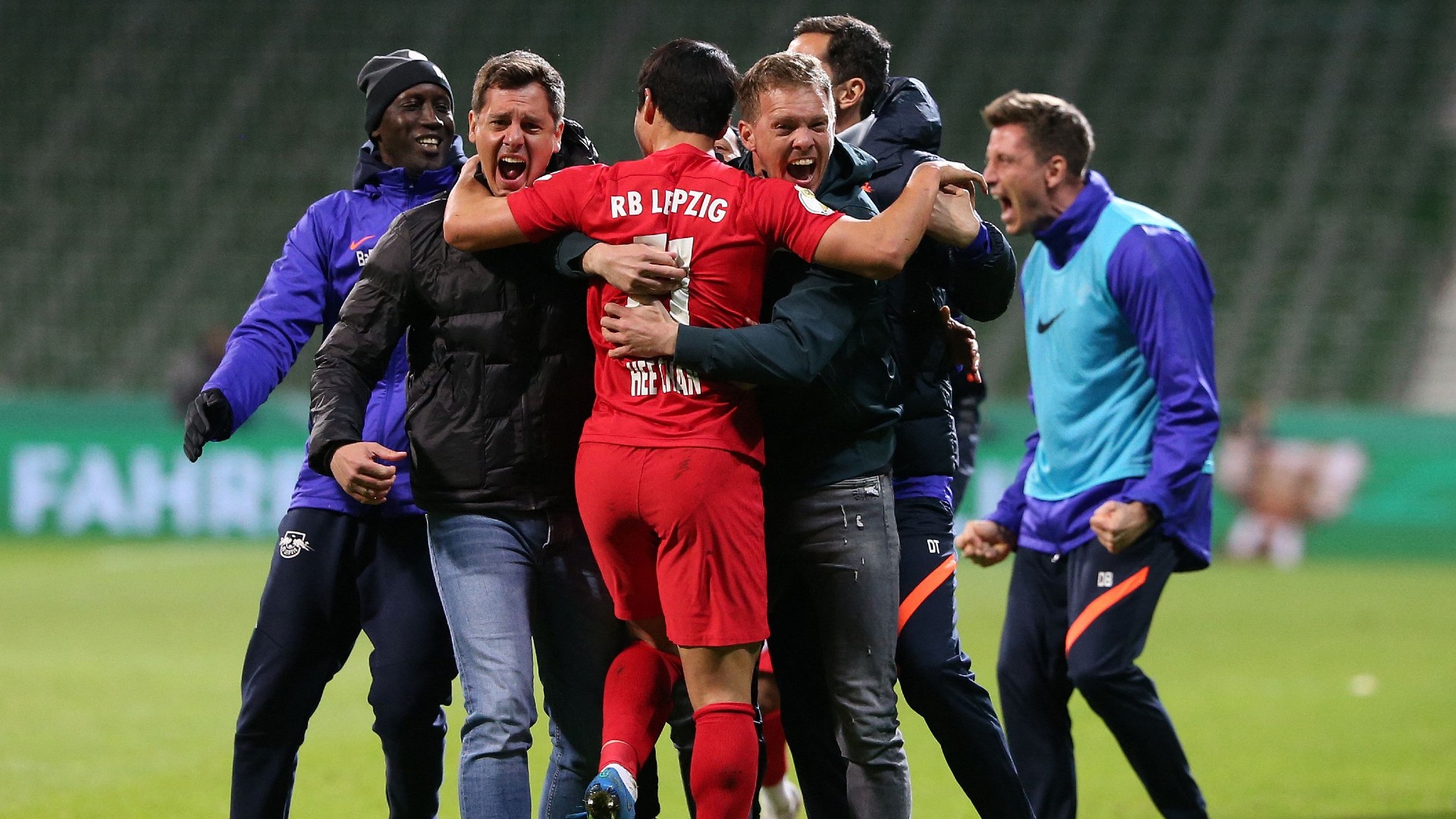 ライプツィヒ ブレーメンとの1分死闘を制しdfbポカール決勝進出 大迫勇也は66分から途中出場 Goal Com ライプツィヒ ブレーメンとの1分死闘を制しdfbポカール決勝進出 大迫勇也は66分から途中出場 Goal Com
