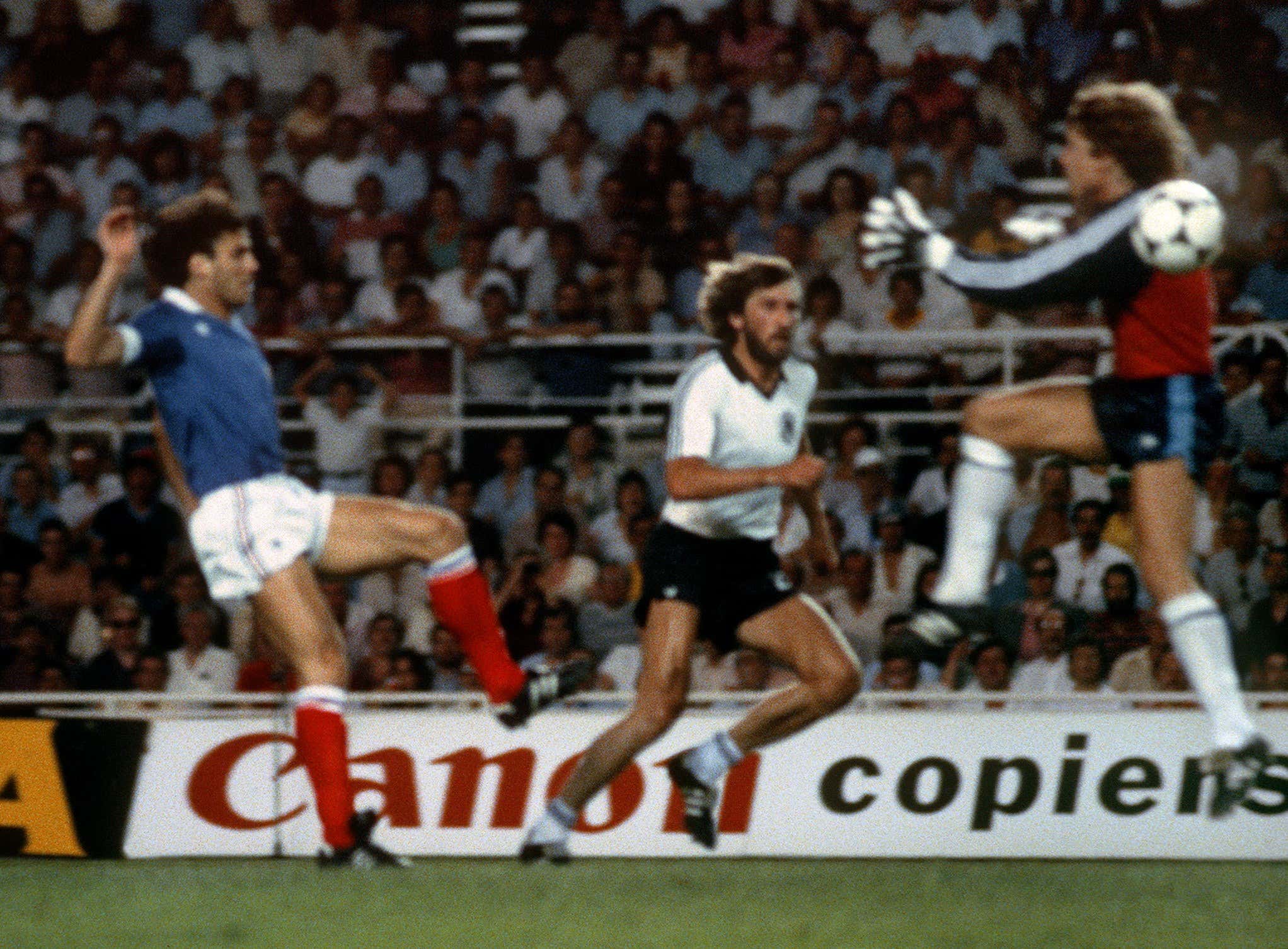 Harald Schumacher Patrick Battiston West Germany France 1982
