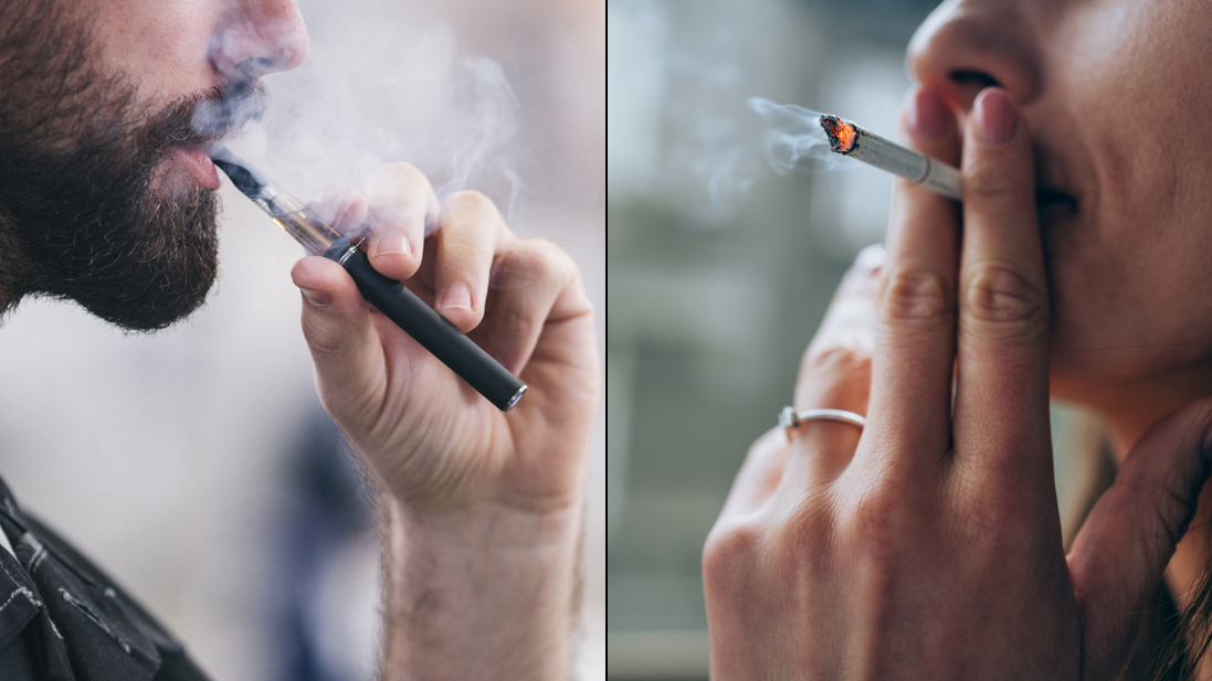 Insane comparison shows terrifying difference of what happens when you vape  compared to when you smoke - Health - LADbible