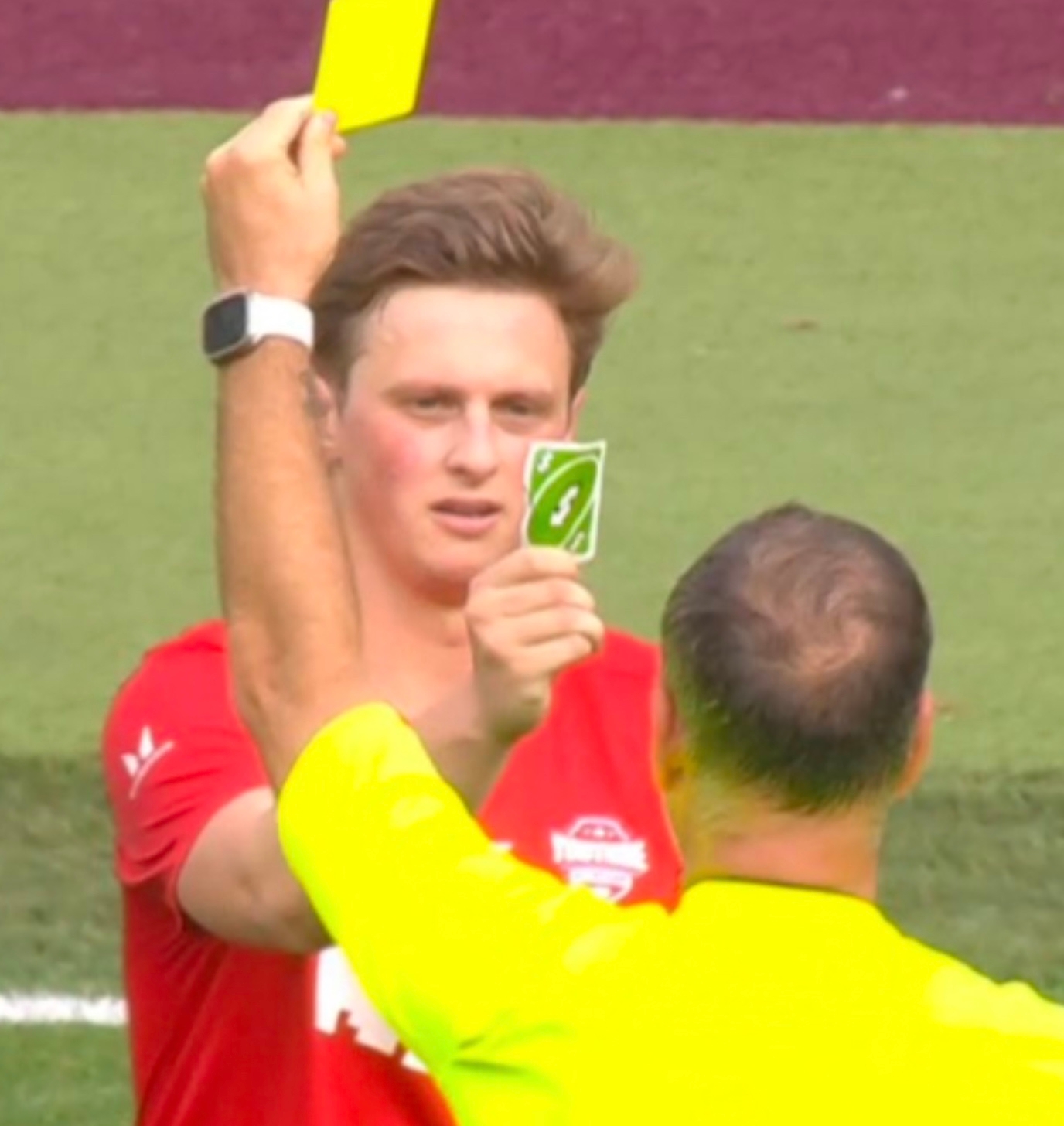 Player Pulls Out UNO Reverse Card After Getting Yellow Card