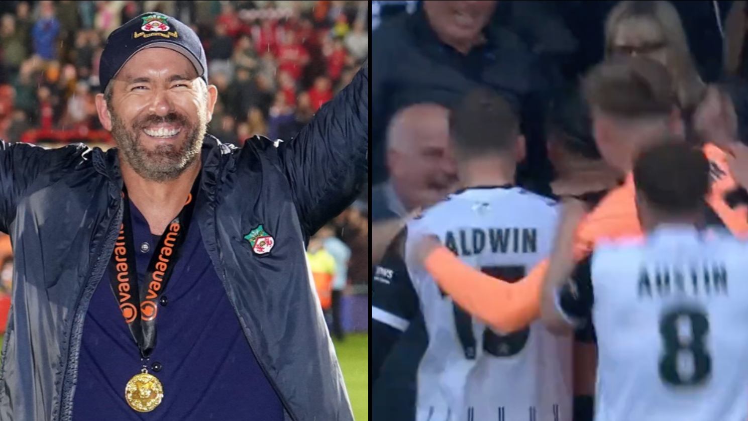 Notts County are as box office as Wrexham! Ryan Reynolds' wish comes true  as rivals join his club in promotion to League Two with penalty shootout  win in play-off final