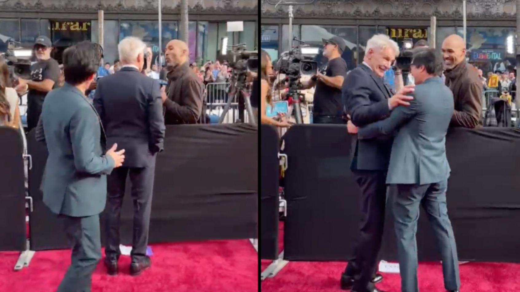 Ke Huy Quan Surprises Harrison Ford on 'Indiana Jones 5' Red Carpet