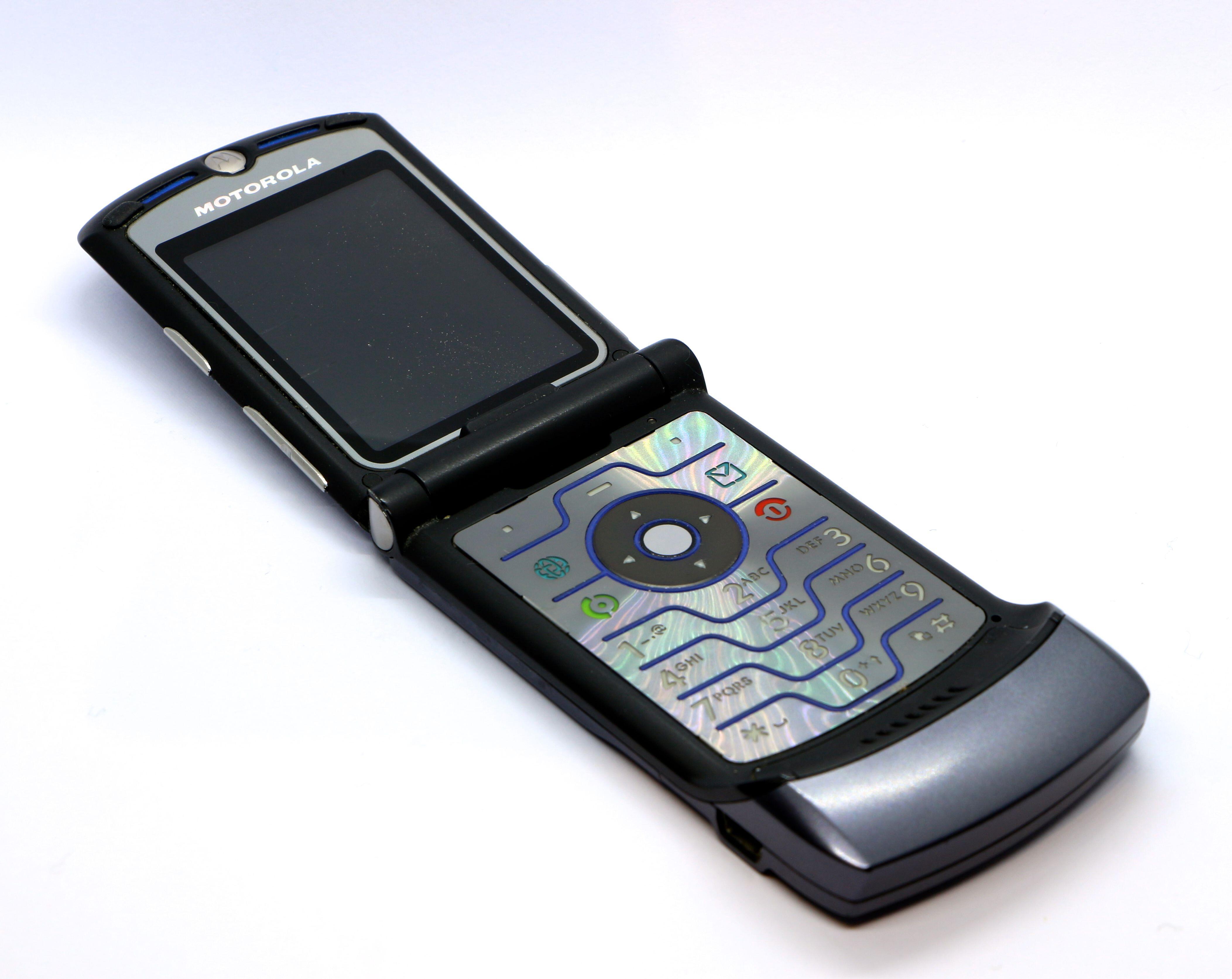 The Motorola RAZR flip phone 