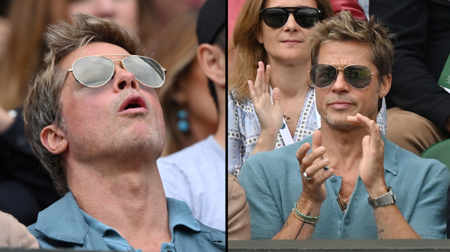 Fans are shocked at Brad Pitt's age after photos of him at Wimbledon go  viral