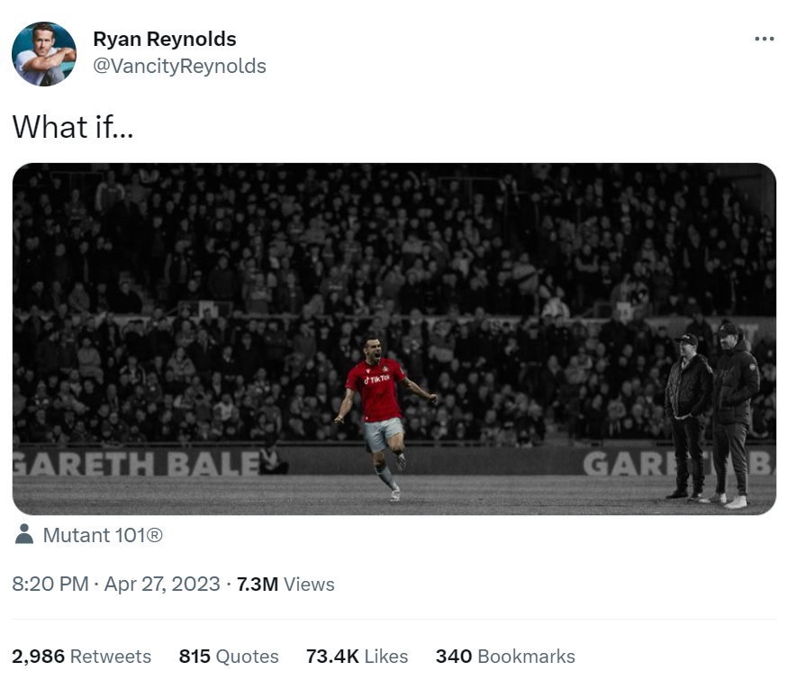 Gareth Bale: Ryan Reynolds tries to coax star out of retirement