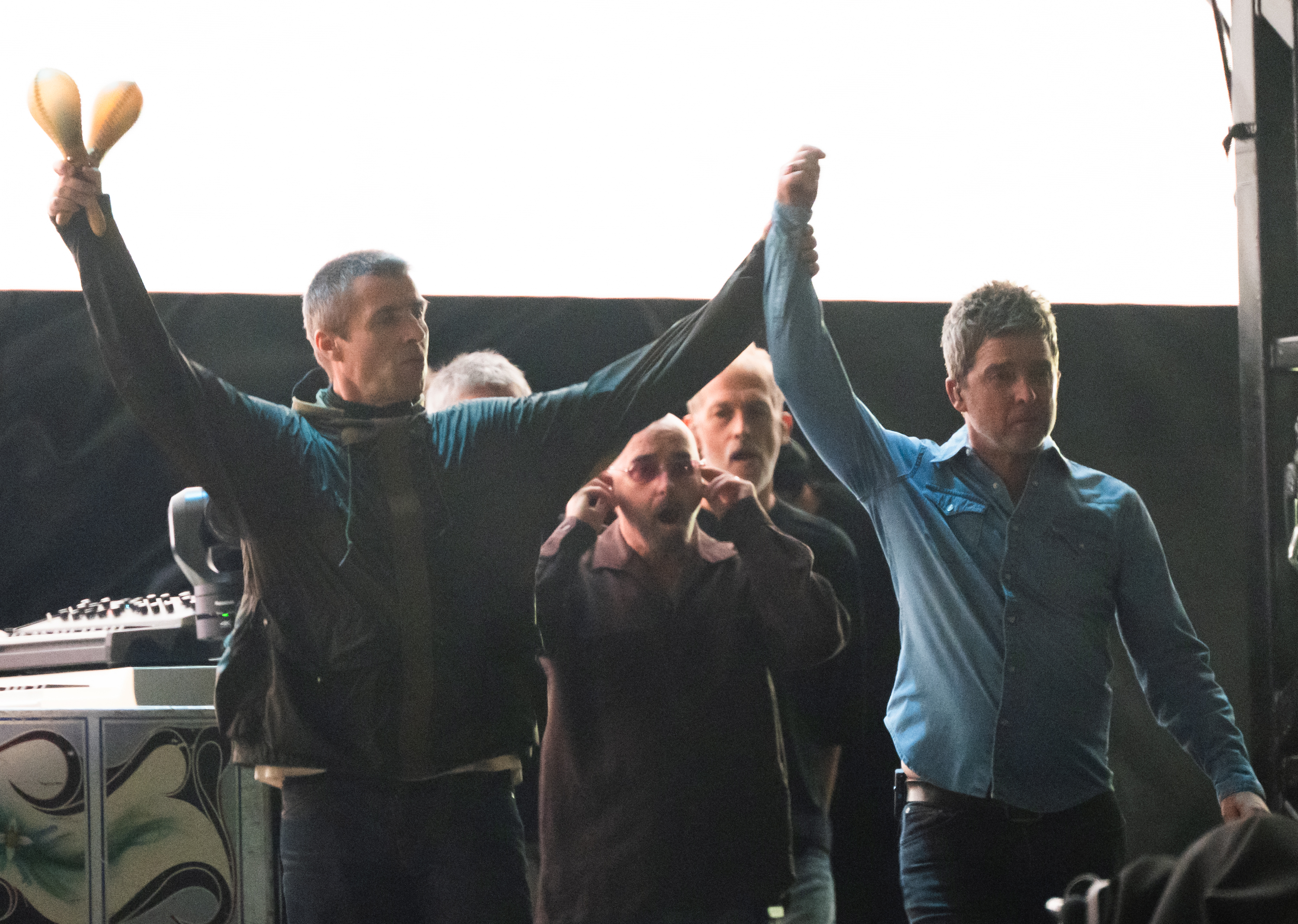 The Gallagher brothers person  reunited erstwhile  much  for these peculiar   shows (Photo by Samir Hussein/WireImage)