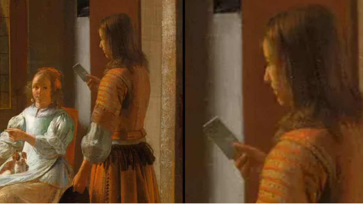 People baffled after noticing Apple phone in 350 year old painting