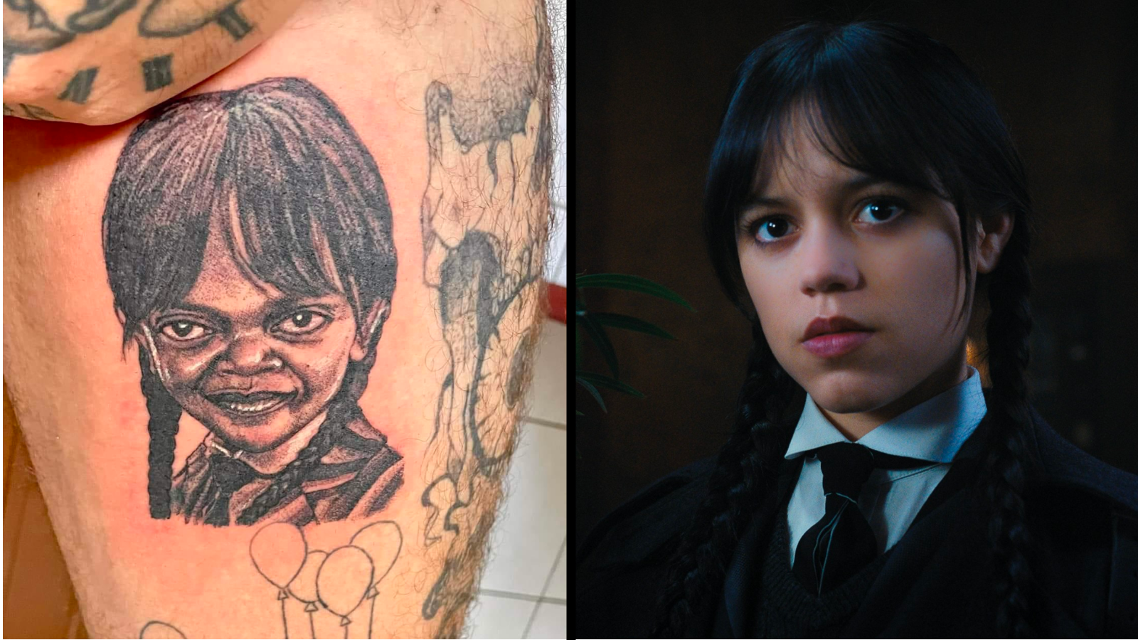 Tattoo of Wednesday Addams gets absolutely roasted and some say it looks  more like Samuel L Jackson