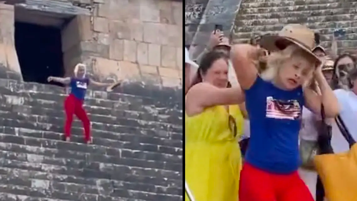 Woman Who Was Mobbed For Climbing Ancient Mayan Pyramid Released And