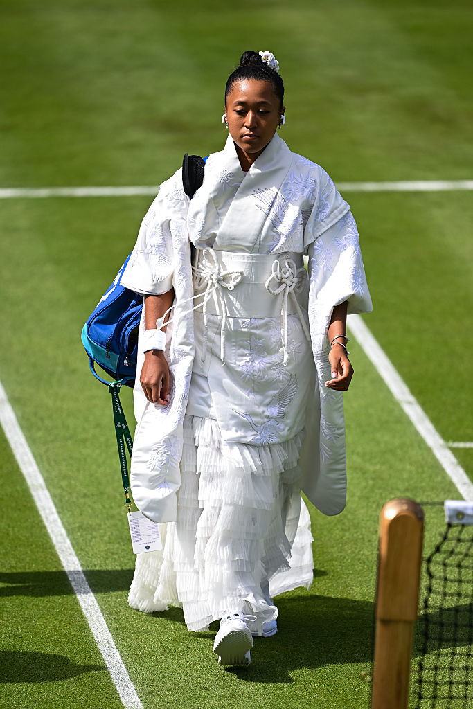 Designed by Hana Yagi, the look was a 'reinterpreted kimono' (Daniel Kopatsch/Getty Images)