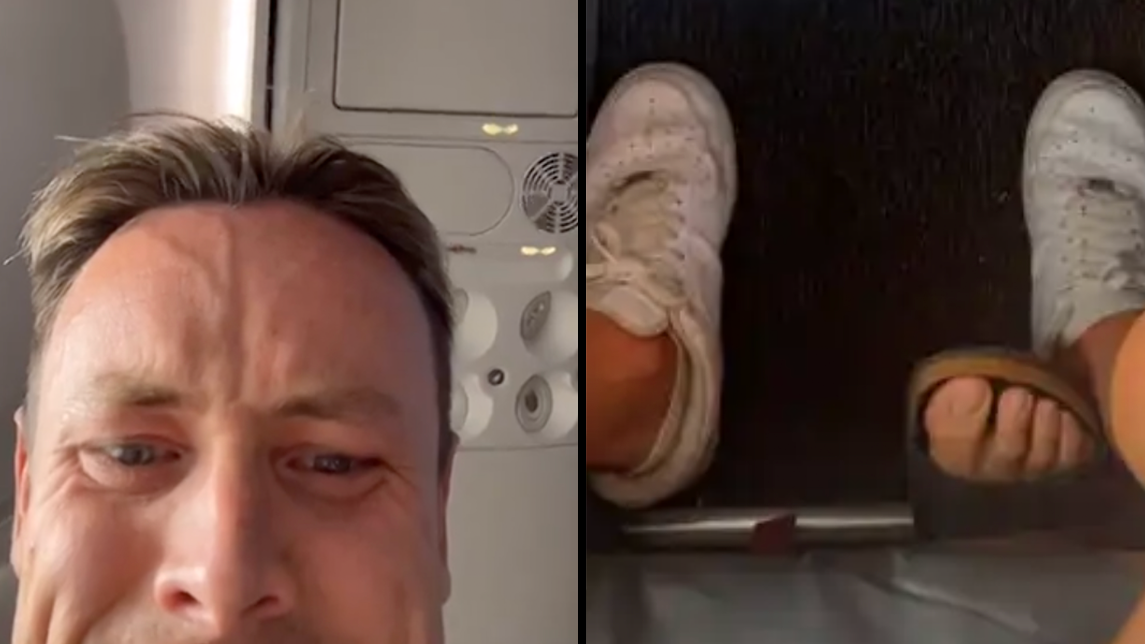 Passenger goes viral for barefoot sixth toe on flight - Dexerto