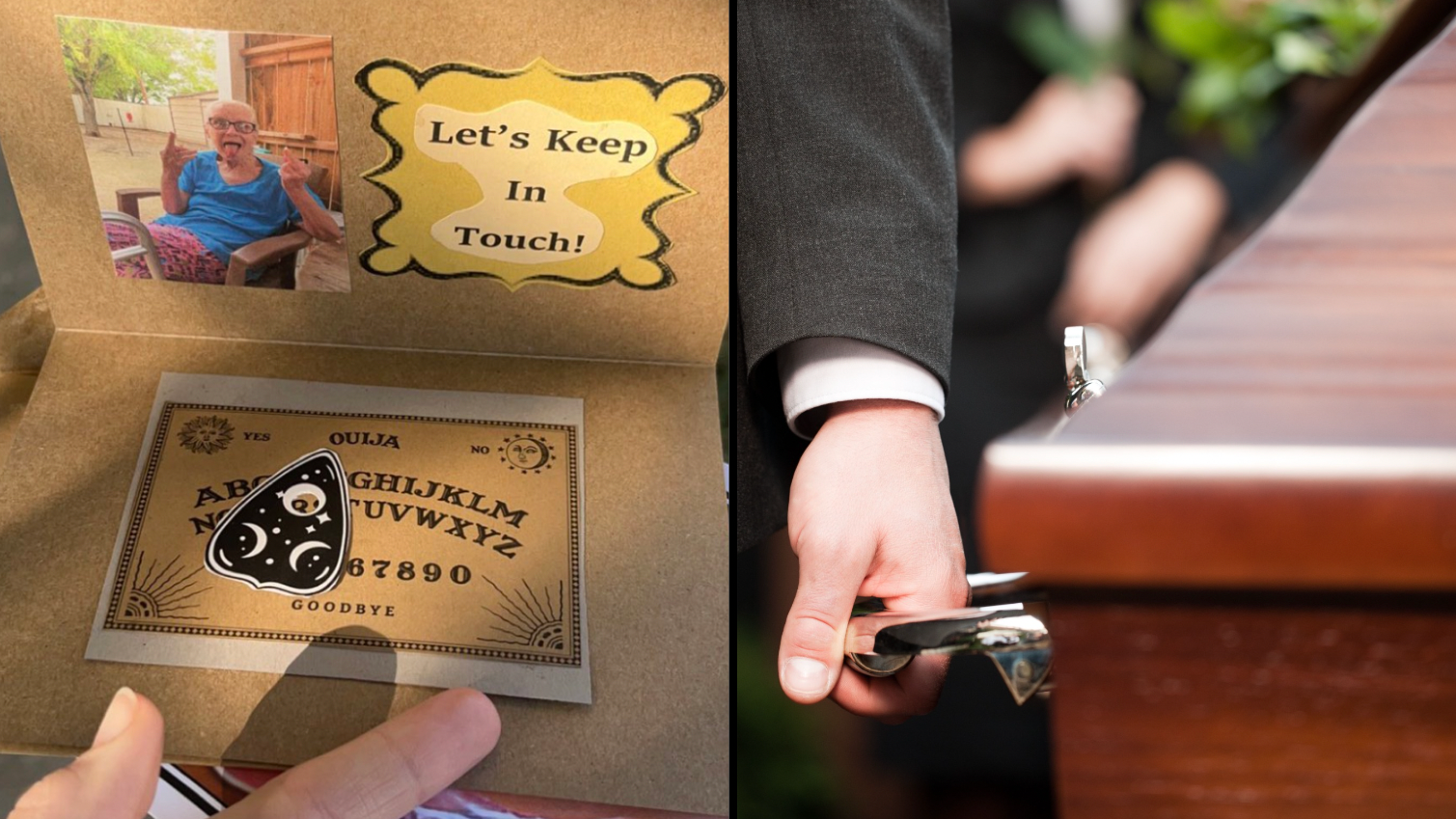 Cheeky Grandmother Has Ouija Boards Given Out At Her Funeral So People