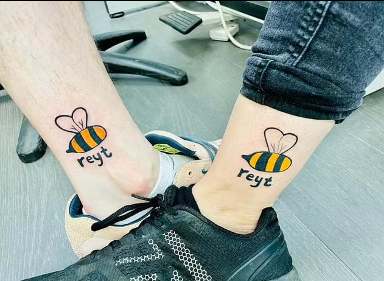 Kathy's cute bee - Dolly's Skin Art Tattoo Kamloops BC