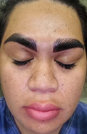 Delsha Campbell left with four eyebrows after beautician botched tattoo  eyebrow fillers  Metro News