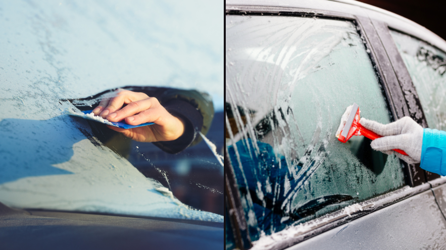 SECRET to de-ice Iced Car Windows in SECONDS WITHOUT Scratching (Ingenious  TRICK) 