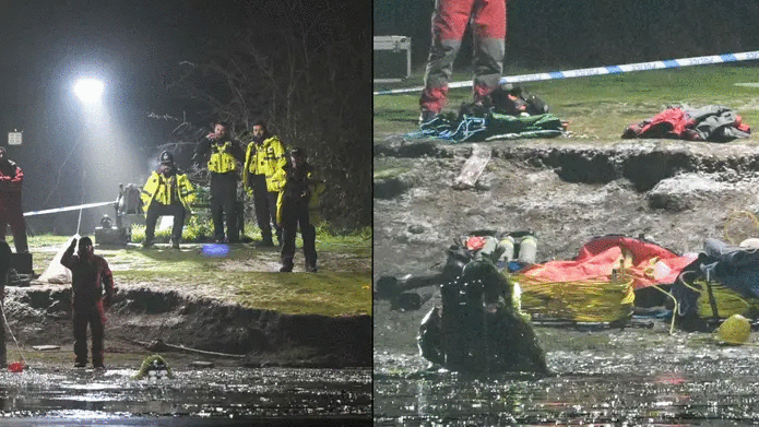 六岁的男孩在跌入索利哈尔的冰冷湖后成为第四名死亡的人