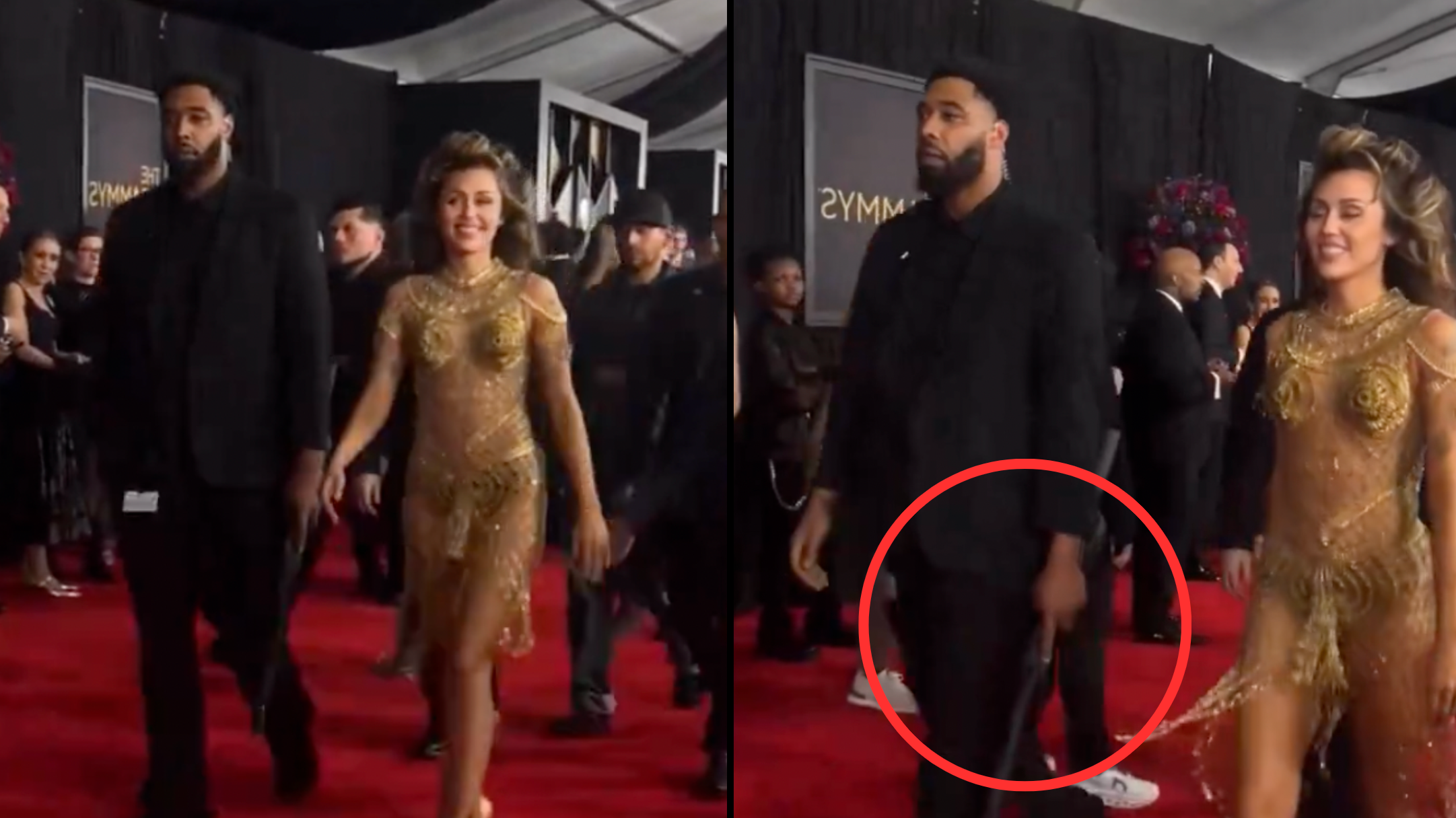 Miley Cyrus' bodyguard in Grammys video sparks debate after fans say to  'pay close attention'