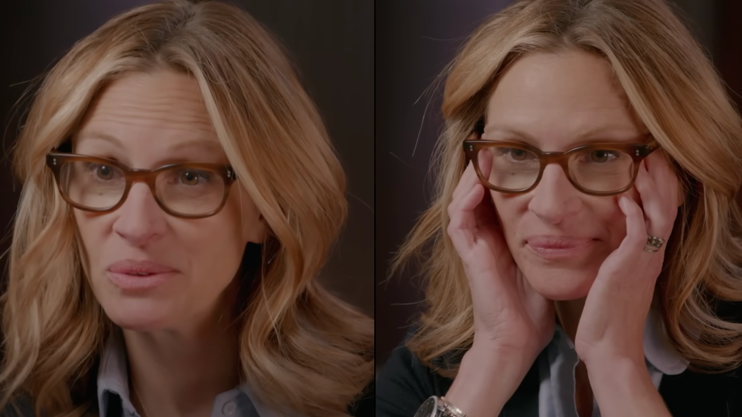 Julia Roberts' reaction when she finds out her real surname: But