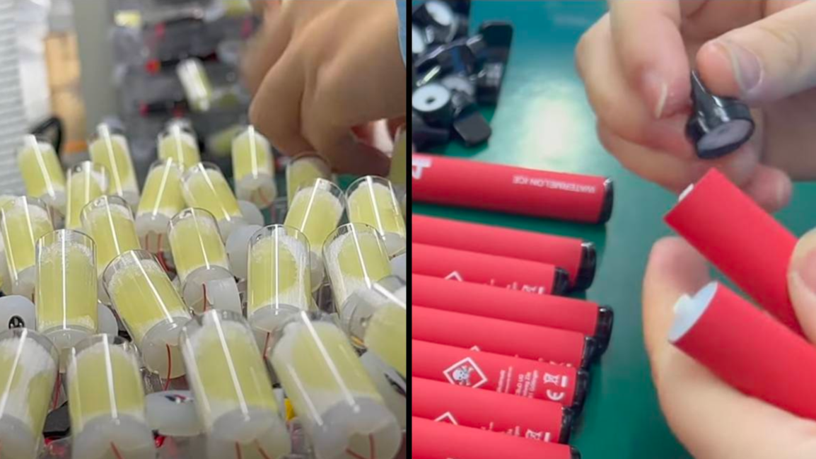 People vow to never buy disposable vapes again after seeing how they're made